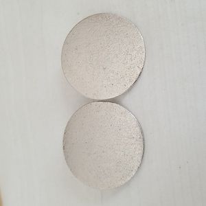 Vintage Silver Sparkly Round Earrings